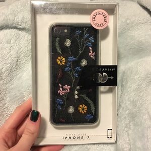 Urban Outfitters floral embroidered Iphone 7 case